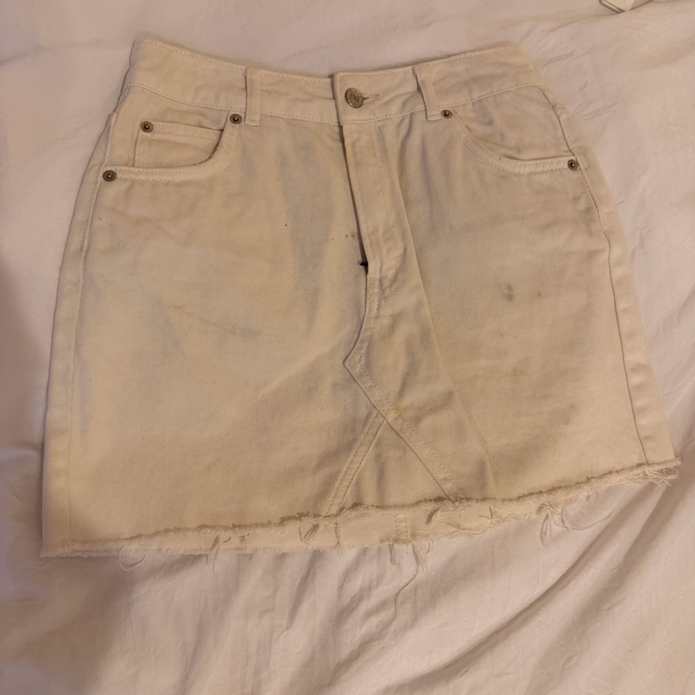 Topshop Moto Denim Skirt